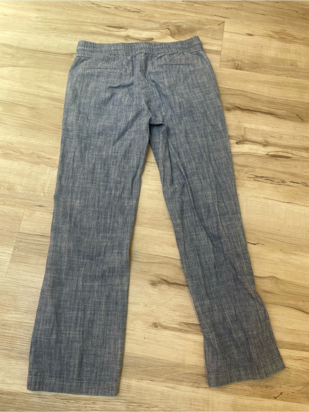 Ann Taylor Grey Straight-Leg Chinos